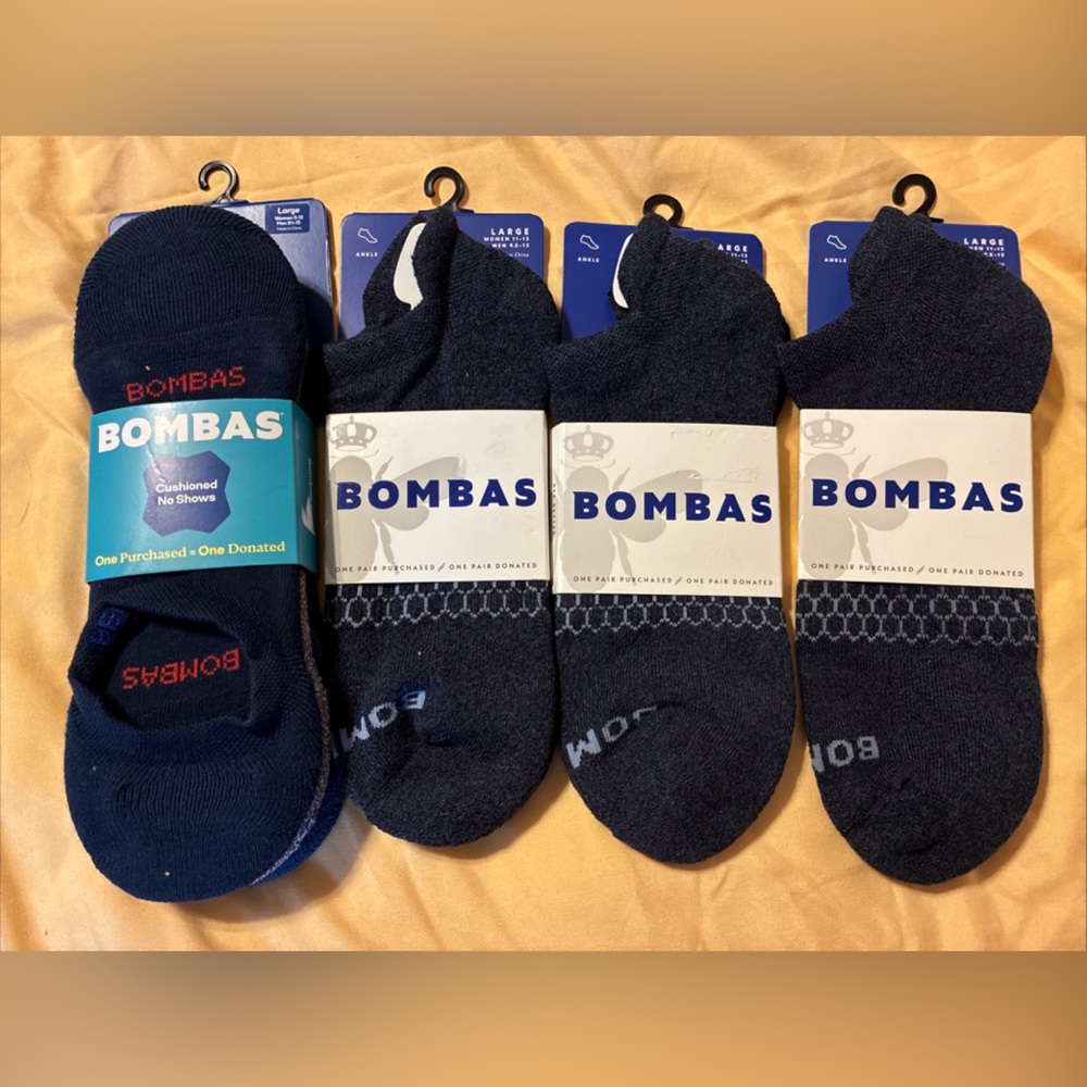 Bombas unisex socks lot of 6 size large